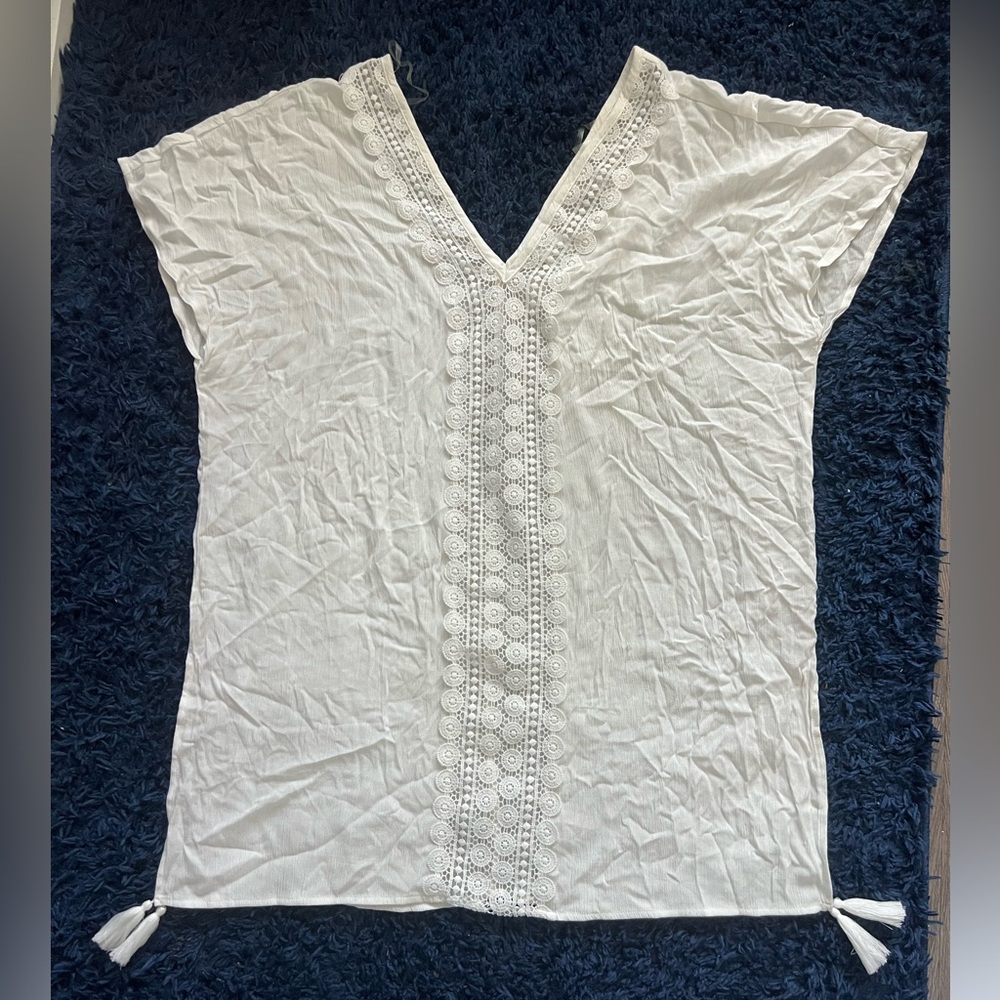 Kona Sol White Swim coverup